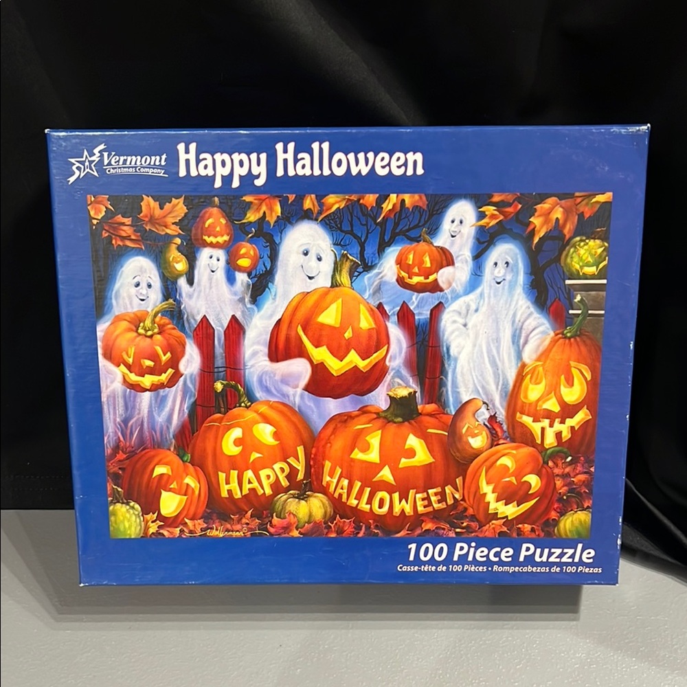Vermont Christmas Company Happy Halloween Jigsaw Puzzle 100 Piece, Large Pieces